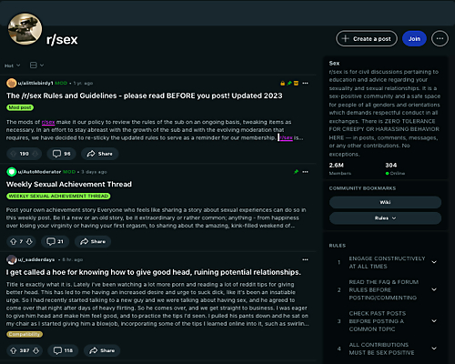 Sex Reddit Site Review ScreenShot