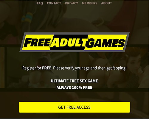 Free Adult Games Site Review Screenshot