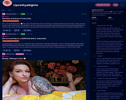 PrettyAltGirls Site Review ScreenShot