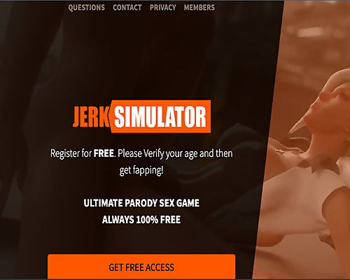 Jerk Simulator Site Review Screenshot